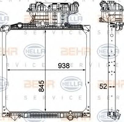 HELLA 8MK 376 750-551 - Radiators, Motora dzesēšanas sistēma autodraugiem.lv