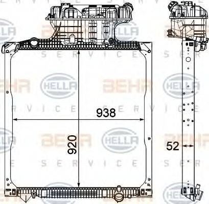 HELLA 8MK 376 750-561 - Radiators, Motora dzesēšanas sistēma autodraugiem.lv