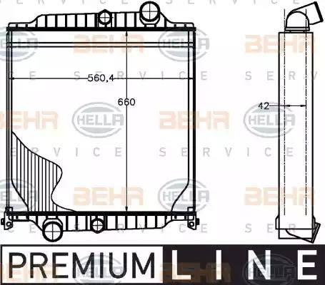 HELLA 8MK 376 758-091 - Radiators, Motora dzesēšanas sistēma autodraugiem.lv