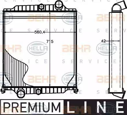 HELLA 8MK 376 758-101 - Radiators, Motora dzesēšanas sistēma autodraugiem.lv