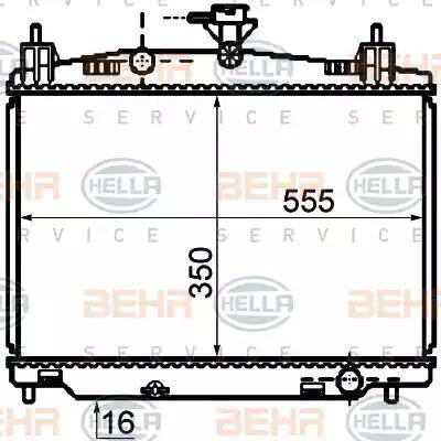 HELLA 8MK 376 753-641 - Radiators, Motora dzesēšanas sistēma autodraugiem.lv