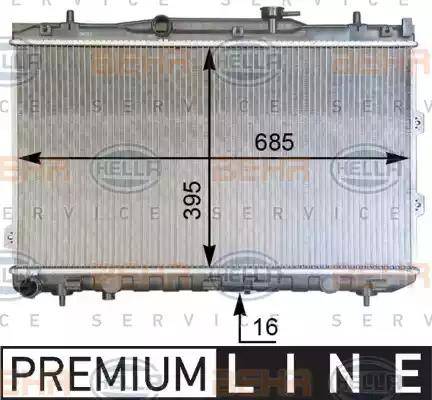 HELLA 8MK 376 769-351 - Radiators, Motora dzesēšanas sistēma autodraugiem.lv