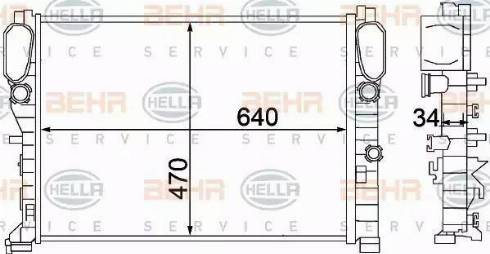 HELLA 8MK 376 769-781 - Radiators, Motora dzesēšanas sistēma autodraugiem.lv