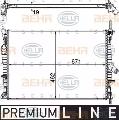 HELLA 8MK 376 764-501 - Radiators, Motora dzesēšanas sistēma autodraugiem.lv