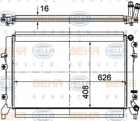 HELLA 8MK 376 764-624 - Radiators, Motora dzesēšanas sistēma autodraugiem.lv