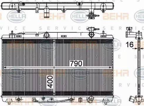 HELLA 8MK 376 764-781 - Radiators, Motora dzesēšanas sistēma autodraugiem.lv