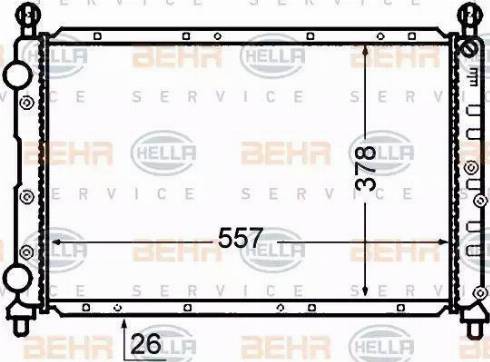 HELLA 8MK 376 766-101 - Radiators, Motora dzesēšanas sistēma autodraugiem.lv