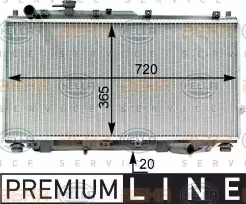 HELLA 8MK 376 763-401 - Radiators, Motora dzesēšanas sistēma autodraugiem.lv