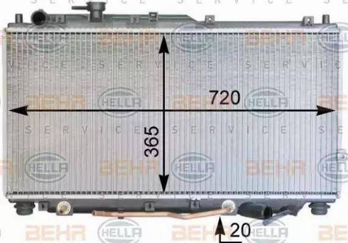 HELLA 8MK 376 763-411 - Radiators, Motora dzesēšanas sistēma autodraugiem.lv