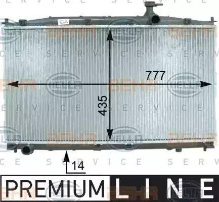 HELLA 8MK 376 763-421 - Radiators, Motora dzesēšanas sistēma autodraugiem.lv