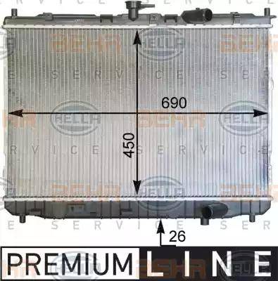 HELLA 8MK 376 763-561 - Radiators, Motora dzesēšanas sistēma autodraugiem.lv