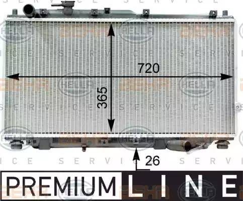 HELLA 8MK 376 763-531 - Radiators, Motora dzesēšanas sistēma autodraugiem.lv