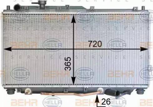 HELLA 8MK 376 763-521 - Radiators, Motora dzesēšanas sistēma autodraugiem.lv