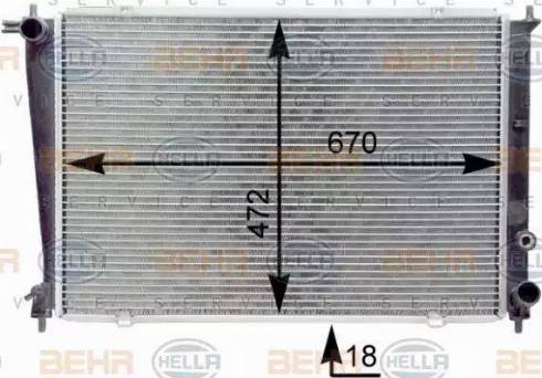 HELLA 8MK 376 763-091 - Radiators, Motora dzesēšanas sistēma autodraugiem.lv