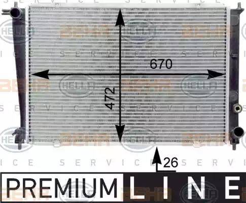 HELLA 8MK 376 763-111 - Radiators, Motora dzesēšanas sistēma autodraugiem.lv