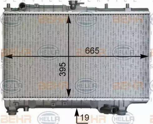 HELLA 8MK 376 763-361 - Radiators, Motora dzesēšanas sistēma autodraugiem.lv