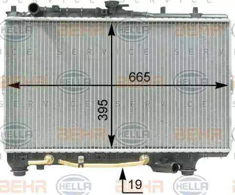 HELLA 8MK 376 763-371 - Radiators, Motora dzesēšanas sistēma autodraugiem.lv