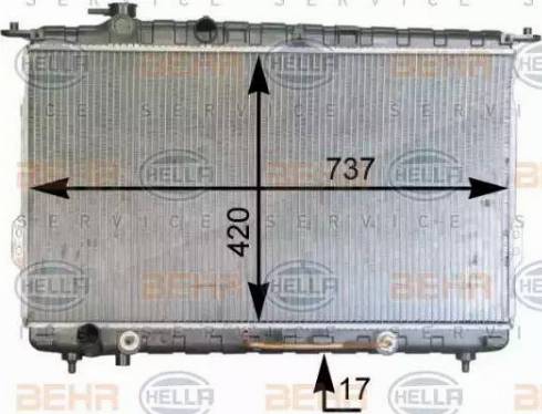 HELLA 8MK 376 762-491 - Radiators, Motora dzesēšanas sistēma autodraugiem.lv