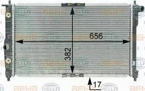 HELLA 8MK 376 762-591 - Radiators, Motora dzesēšanas sistēma autodraugiem.lv