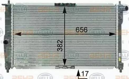 HELLA 8MK 376 762-581 - Radiators, Motora dzesēšanas sistēma autodraugiem.lv