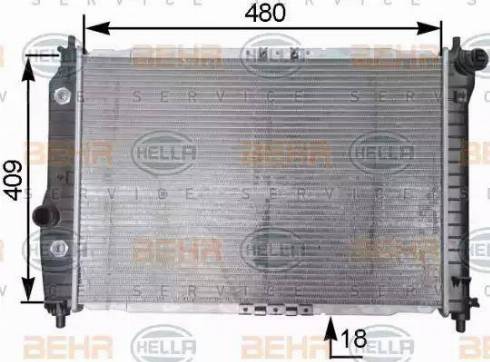 HELLA 8MK 376 762-651 - Radiators, Motora dzesēšanas sistēma autodraugiem.lv