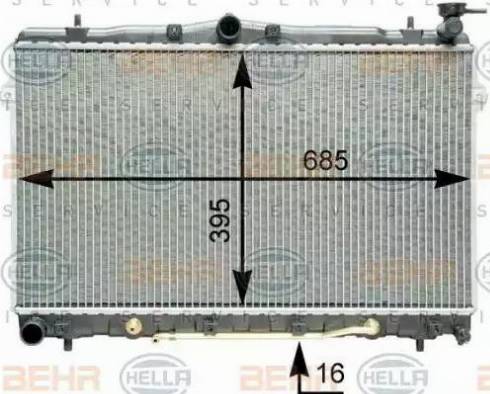 HELLA 8MK 376 762-091 - Radiators, Motora dzesēšanas sistēma autodraugiem.lv