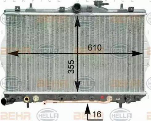 HELLA 8MK 376 762-051 - Radiators, Motora dzesēšanas sistēma autodraugiem.lv