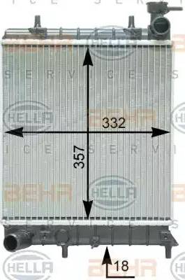 HELLA 8MK 376 762-064 - Radiators, Motora dzesēšanas sistēma autodraugiem.lv