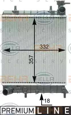 HELLA 8MK 376 762-061 - Radiators, Motora dzesēšanas sistēma autodraugiem.lv