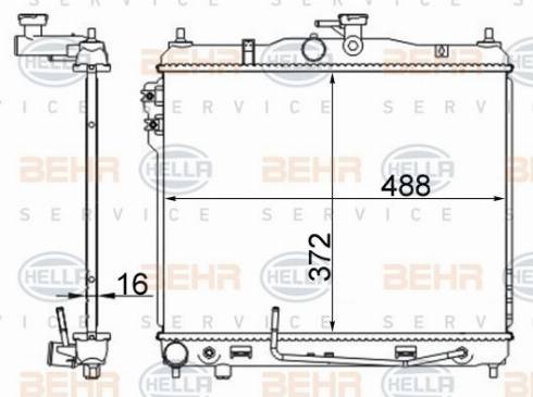 HELLA 8MK 376 762-014 - Radiators, Motora dzesēšanas sistēma autodraugiem.lv