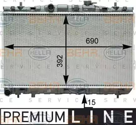 HELLA 8MK 376 762-101 - Radiators, Motora dzesēšanas sistēma autodraugiem.lv