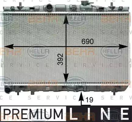 HELLA 8MK 376 762-111 - Radiators, Motora dzesēšanas sistēma autodraugiem.lv