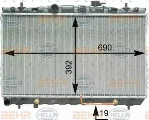 HELLA 8MK 376 762-121 - Radiators, Motora dzesēšanas sistēma autodraugiem.lv