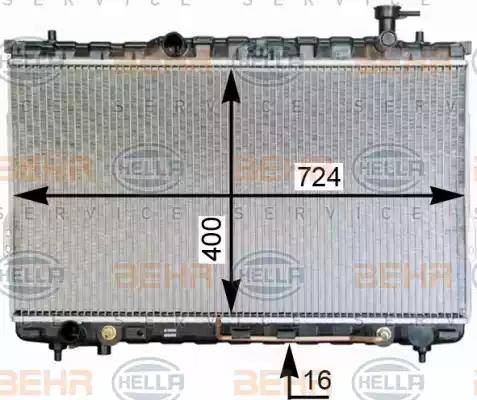 HELLA 8MK 376 762-344 - Radiators, Motora dzesēšanas sistēma autodraugiem.lv