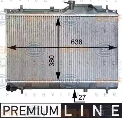 HELLA 8MK 376 762-301 - Radiators, Motora dzesēšanas sistēma autodraugiem.lv