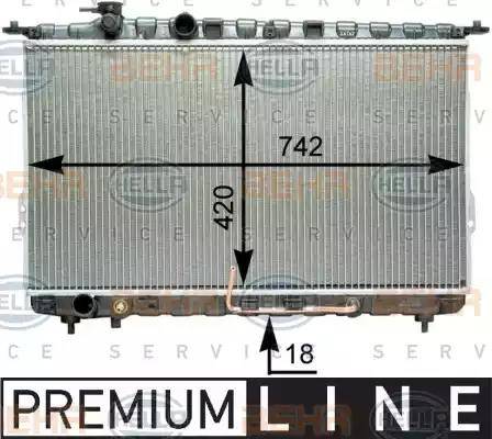 HELLA 8MK 376 762-241 - Radiators, Motora dzesēšanas sistēma autodraugiem.lv