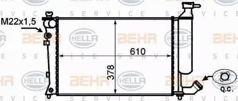 HELLA 8MK 376 767-021 - Radiators, Motora dzesēšanas sistēma autodraugiem.lv