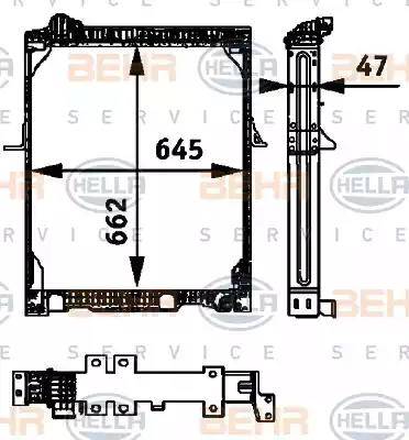 HELLA 8MK 376 709-591 - Radiators, Motora dzesēšanas sistēma autodraugiem.lv