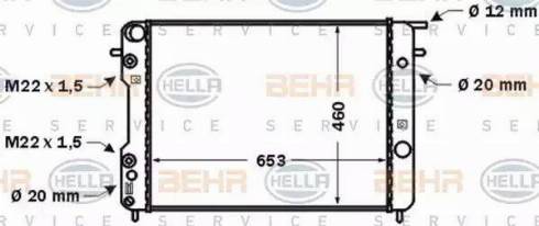 HELLA 8MK 376 704-541 - Radiators, Motora dzesēšanas sistēma autodraugiem.lv