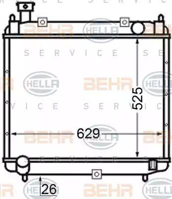 HELLA 8MK 376 704-661 - Radiators, Motora dzesēšanas sistēma autodraugiem.lv