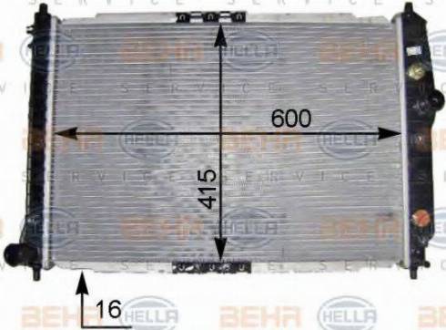 HELLA 8MK 376 704-834 - Radiators, Motora dzesēšanas sistēma autodraugiem.lv