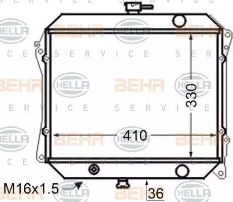 HELLA 8MK 376 705-521 - Radiators, Motora dzesēšanas sistēma autodraugiem.lv