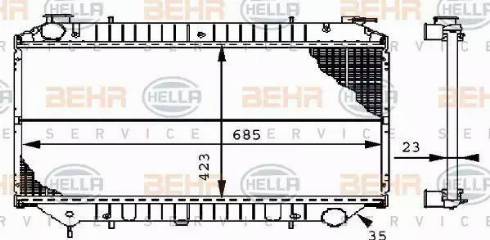 HELLA 8MK 376 706-421 - Radiators, Motora dzesēšanas sistēma autodraugiem.lv