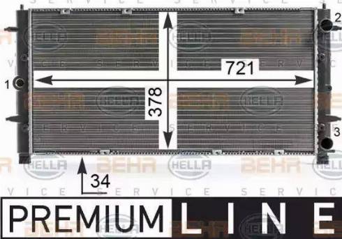 HELLA 8MK 376 700-481 - Radiators, Motora dzesēšanas sistēma autodraugiem.lv