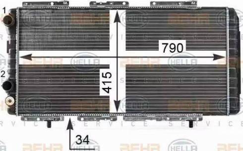 HELLA 8MK 376 700-554 - Radiators, Motora dzesēšanas sistēma autodraugiem.lv