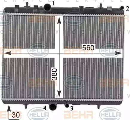 HELLA 8MK 376 700-531 - Radiators, Motora dzesēšanas sistēma autodraugiem.lv