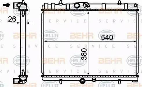 HELLA 8MK 376 700-524 - Radiators, Motora dzesēšanas sistēma autodraugiem.lv