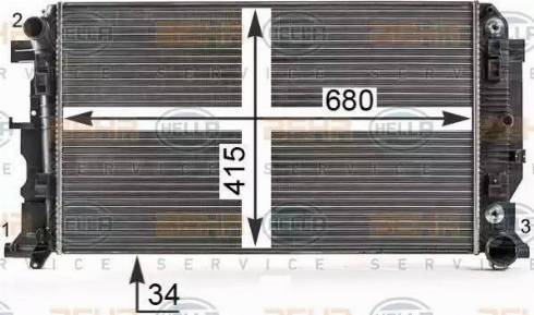 HELLA 8MK 376 700-301 - Radiators, Motora dzesēšanas sistēma autodraugiem.lv