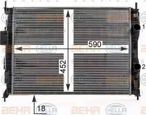 HELLA 8MK 376 700-321 - Radiators, Motora dzesēšanas sistēma autodraugiem.lv