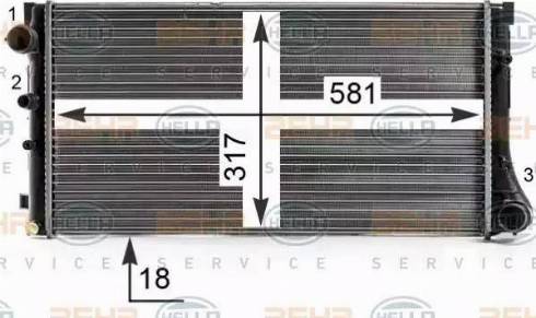 HELLA 8MK 376 700-291 - Radiators, Motora dzesēšanas sistēma autodraugiem.lv